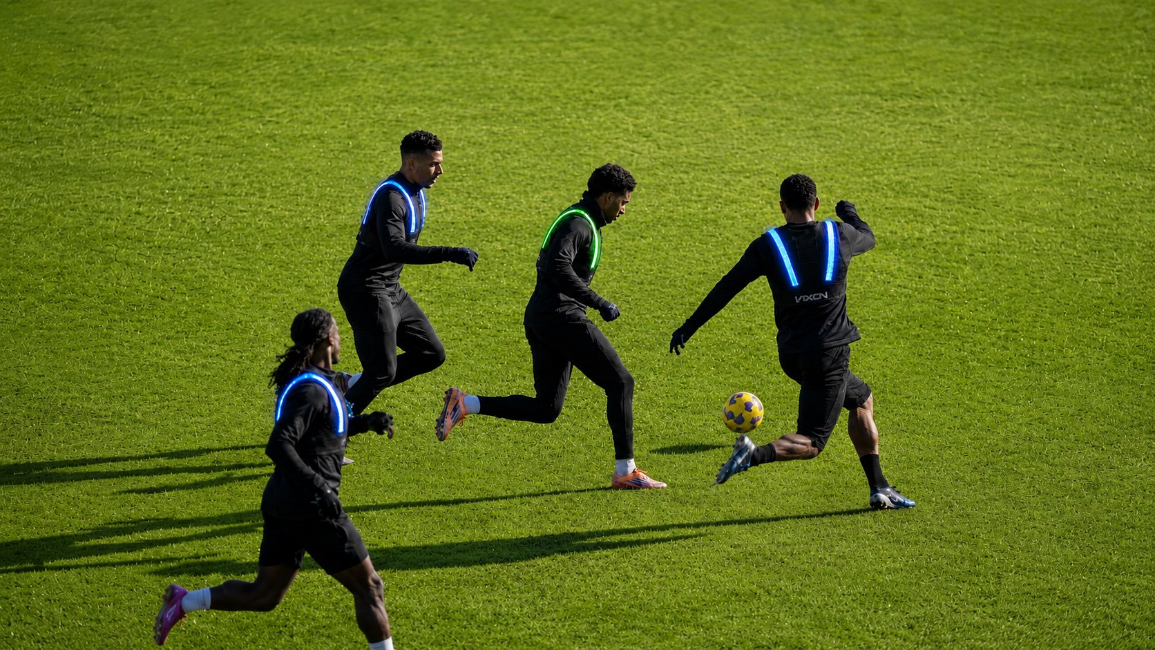 Entrenamiento de fútbol con chalecos Vixon